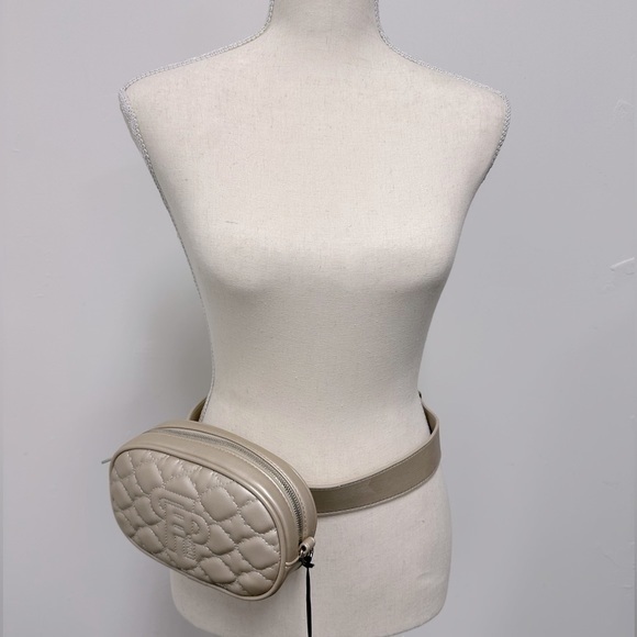 Pinko Handbags - Pinko Quilted Champagne Belt Shoulder Bag NWT $599